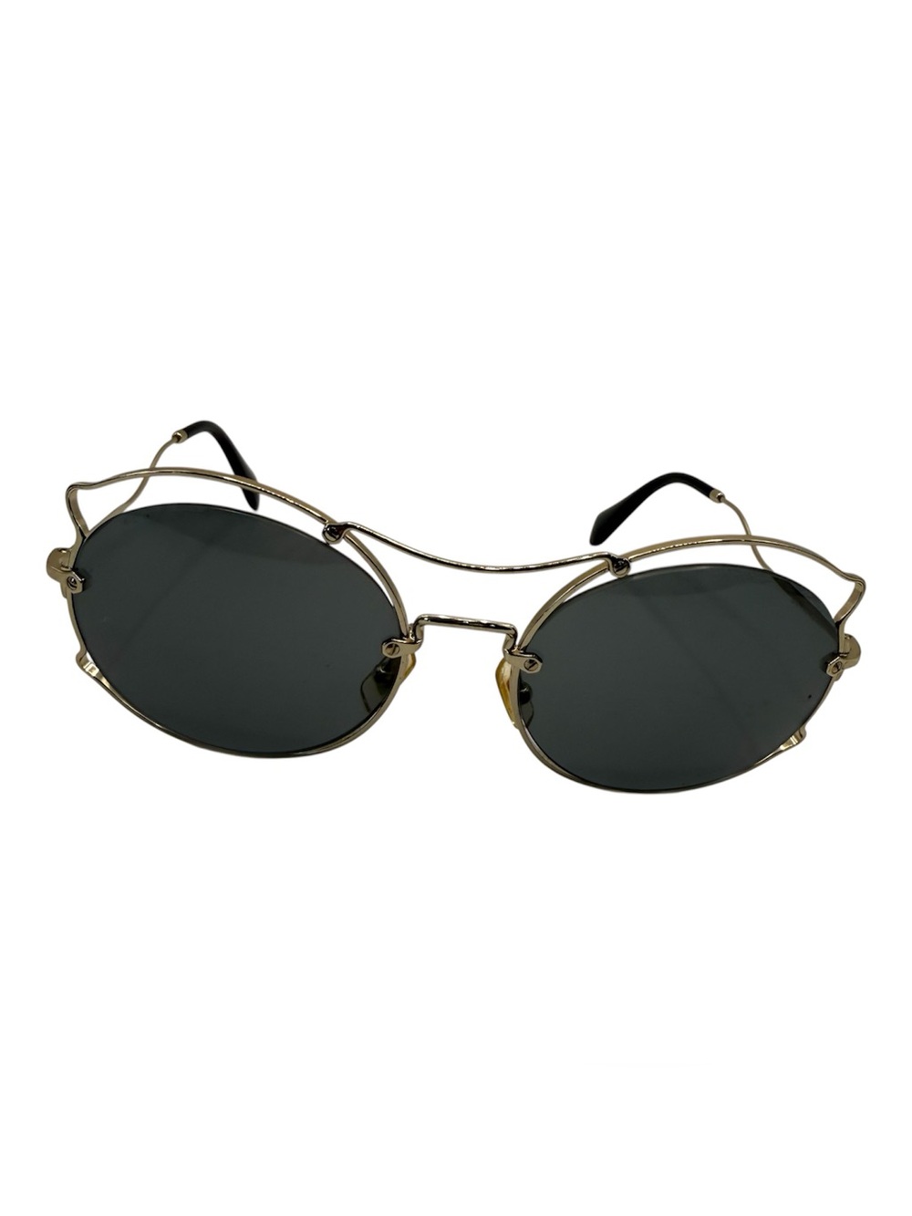 Miu Miu Cat eye Sunglasses Antique Gold , Gray Lents  MU50SS